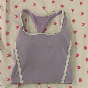Gilly Hicks Lavender Sports Bra with White Trim